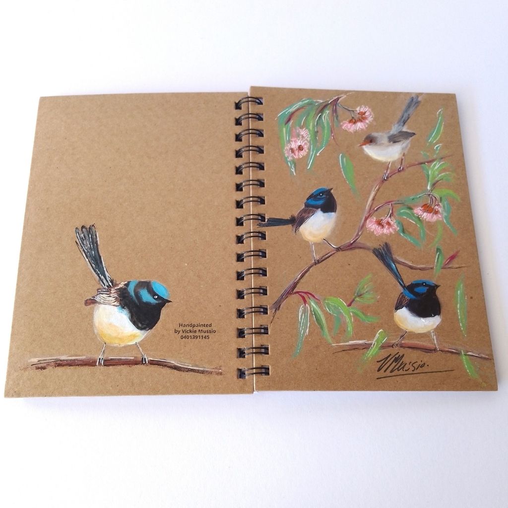 Handpainted Blue Wren Notebook – The Perfect Gift