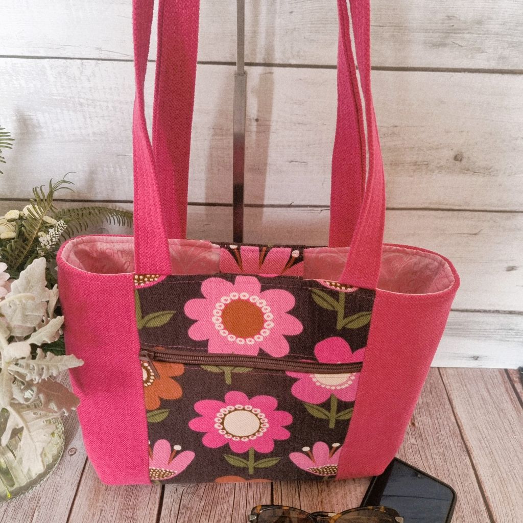 Upcycled Bright Funky Tote Bag