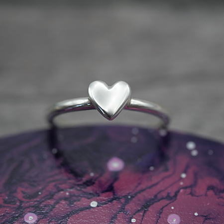 Sweetheart Ring - Handmade Sterling Silver Love Heart Ring