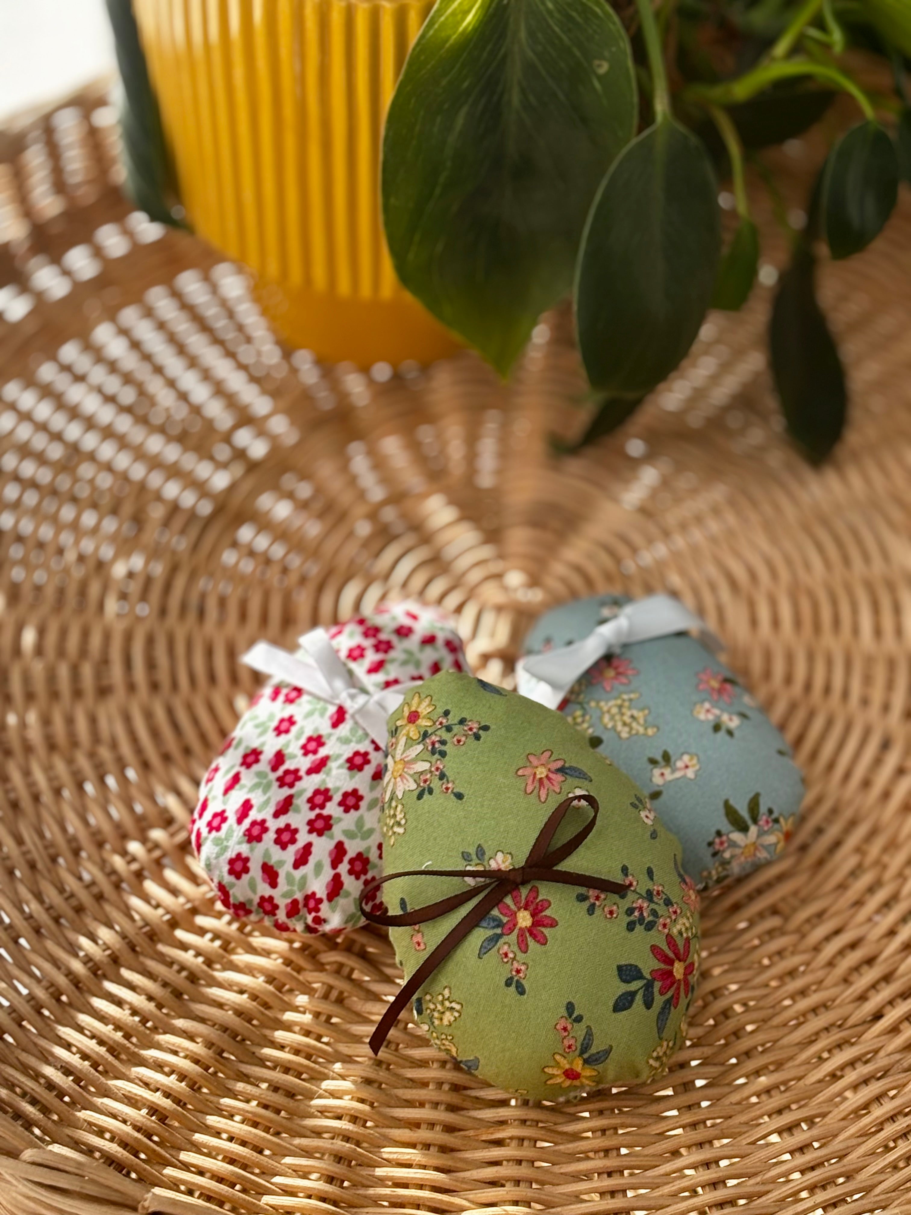 Handmade Fabric Easter Eggs set of 3