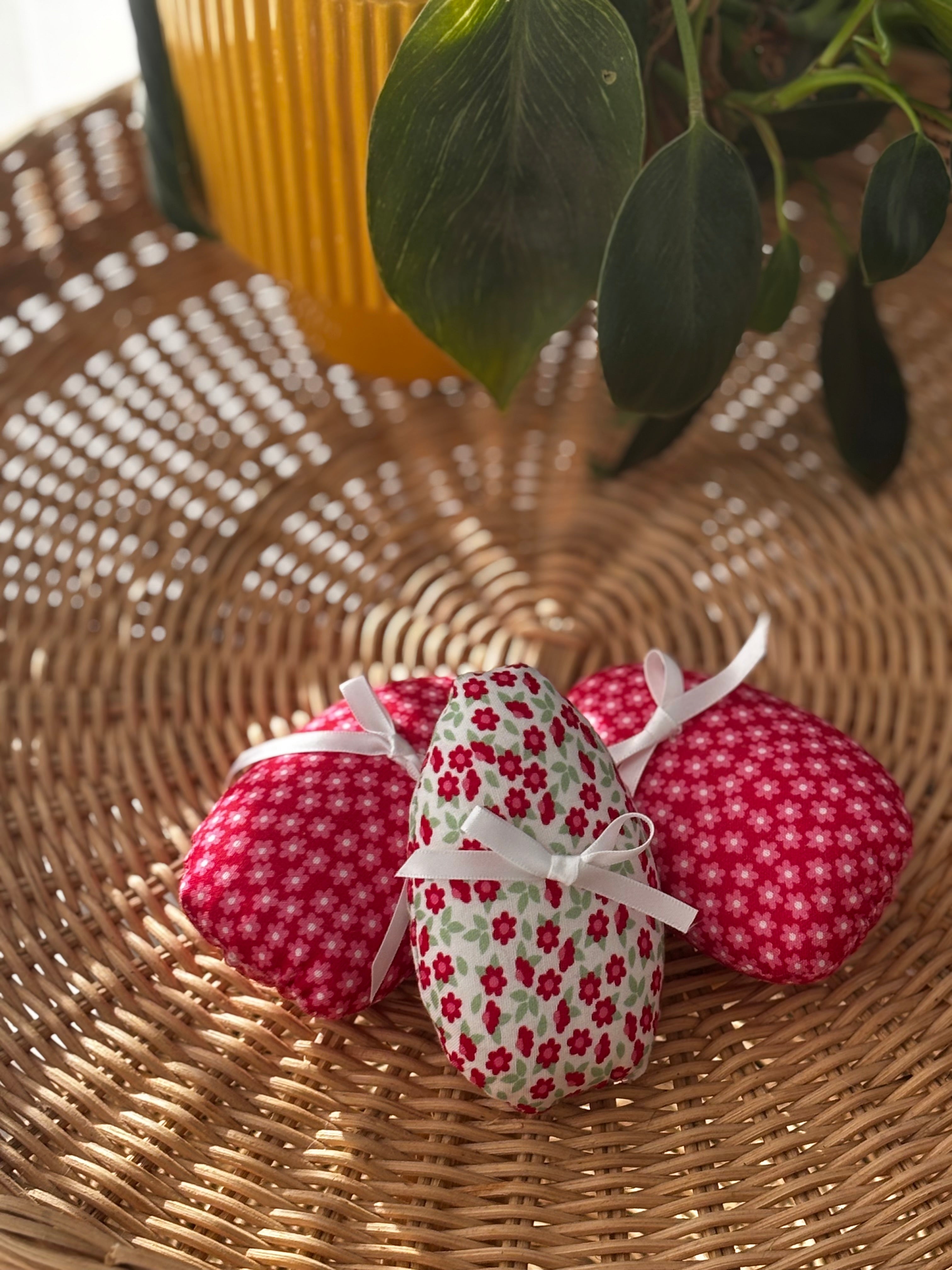 Handmade Fabric Easter Eggs set of 3