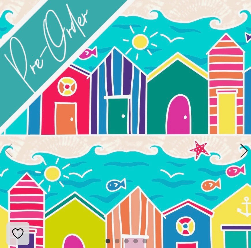 PRE-ORDER Water-resistant wet bags - Colourful Beach Huts (Ladybird and Roar)