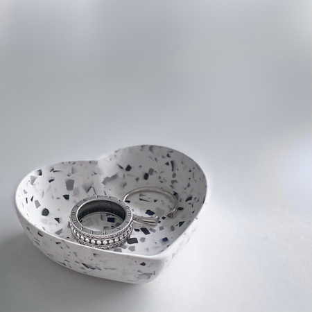 Love heart dish | Trinket dish | Terrazzo decor collection