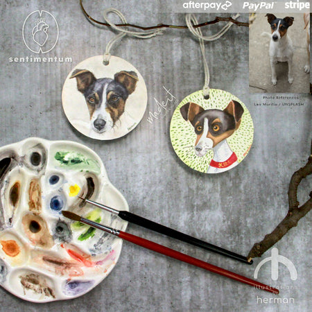 Custom Portrait | Pets | Painted Bauble