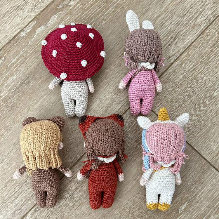 Made to Order | Forest Friend | Bunny | Mini | Crochet Baby Doll | 14cm