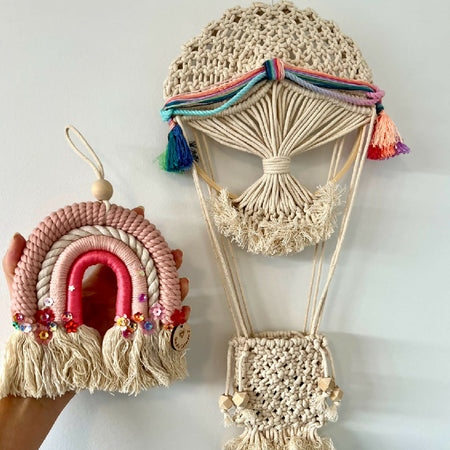 Macrame Hot Air Balloon - Kids Decor Gifts