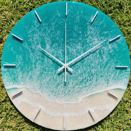 40 cm Beach Resin Art Wall Clock