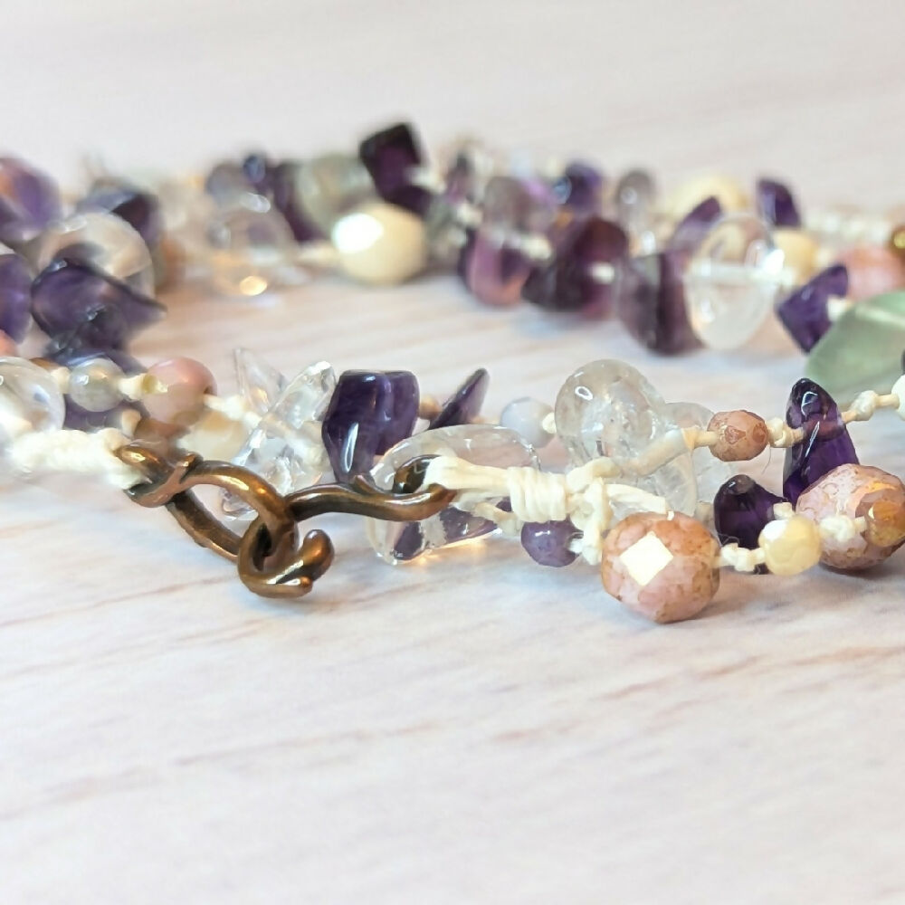 Gemstone bracelet | hemp bracelet | beaded bracelet