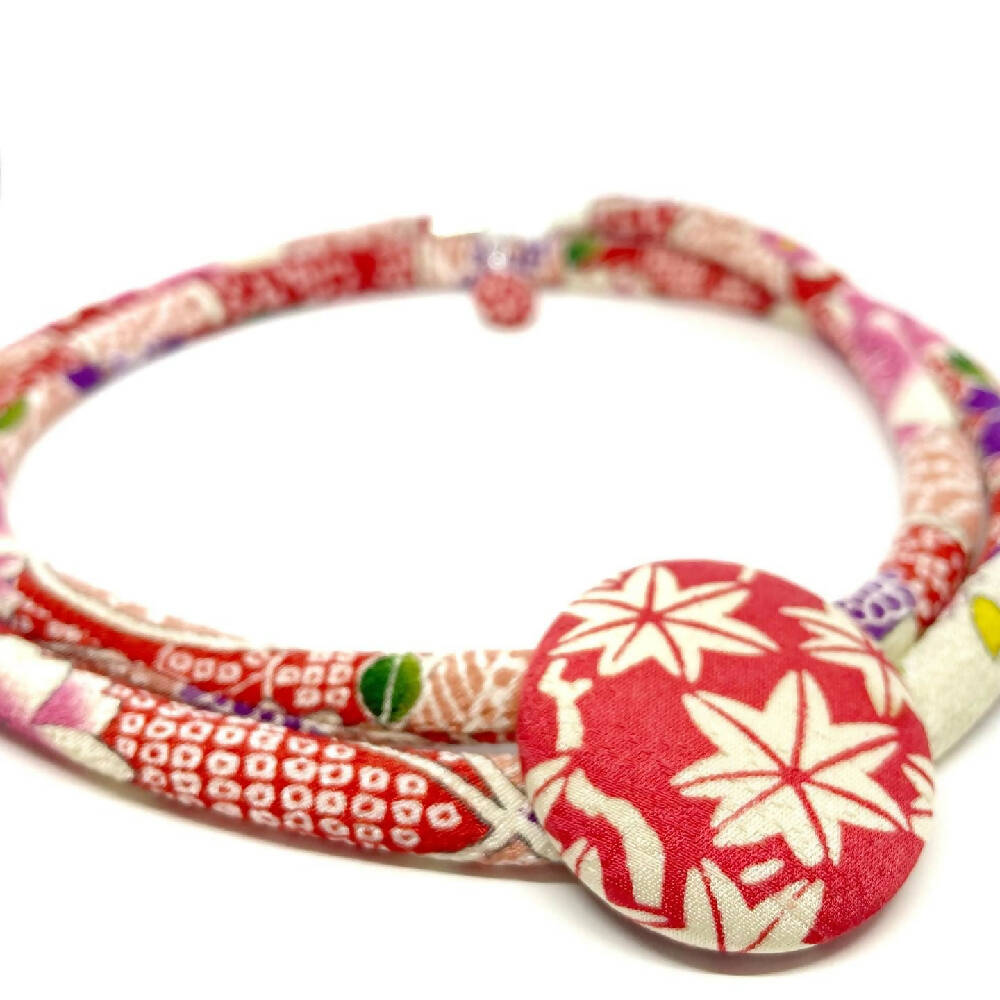 Kimono Cord Necklace Candy Florals