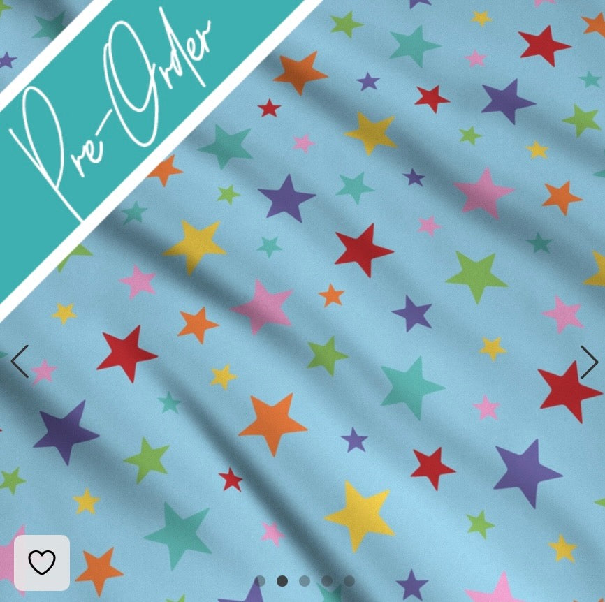 PRE-ORDER Water-resistant wet bags - Blue Rainbow Stars (Creative Monsoon)
