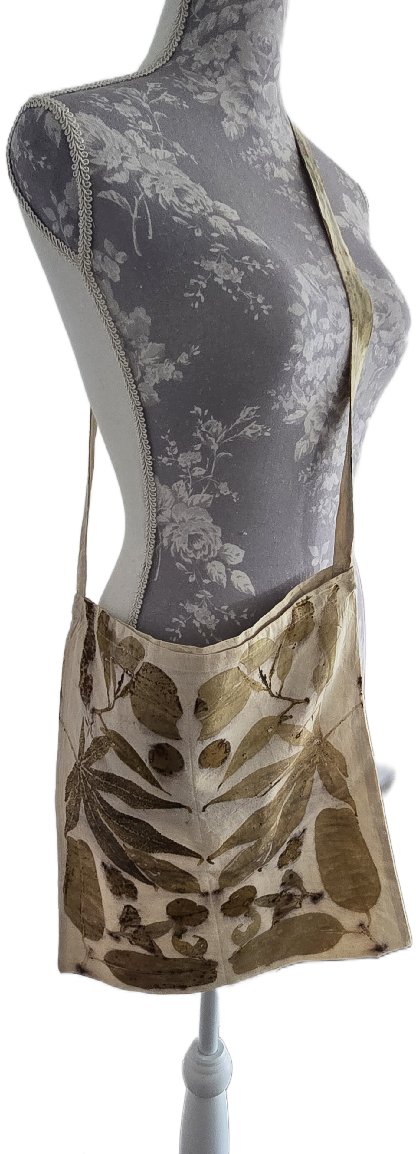 Eco Printed Calico Tote Bag