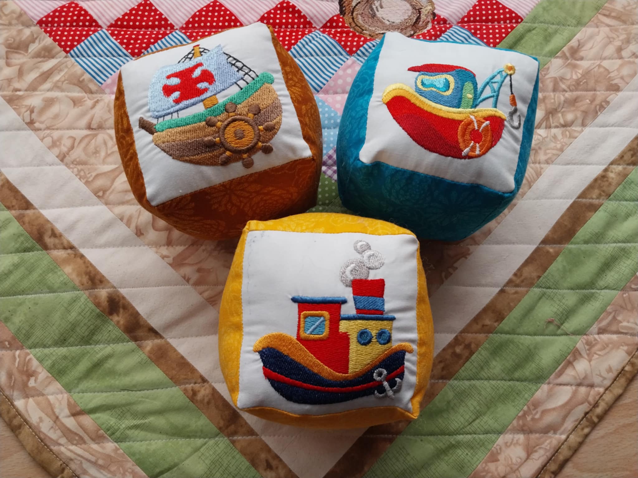 "Boats" Soft Blocks Baby Toy
