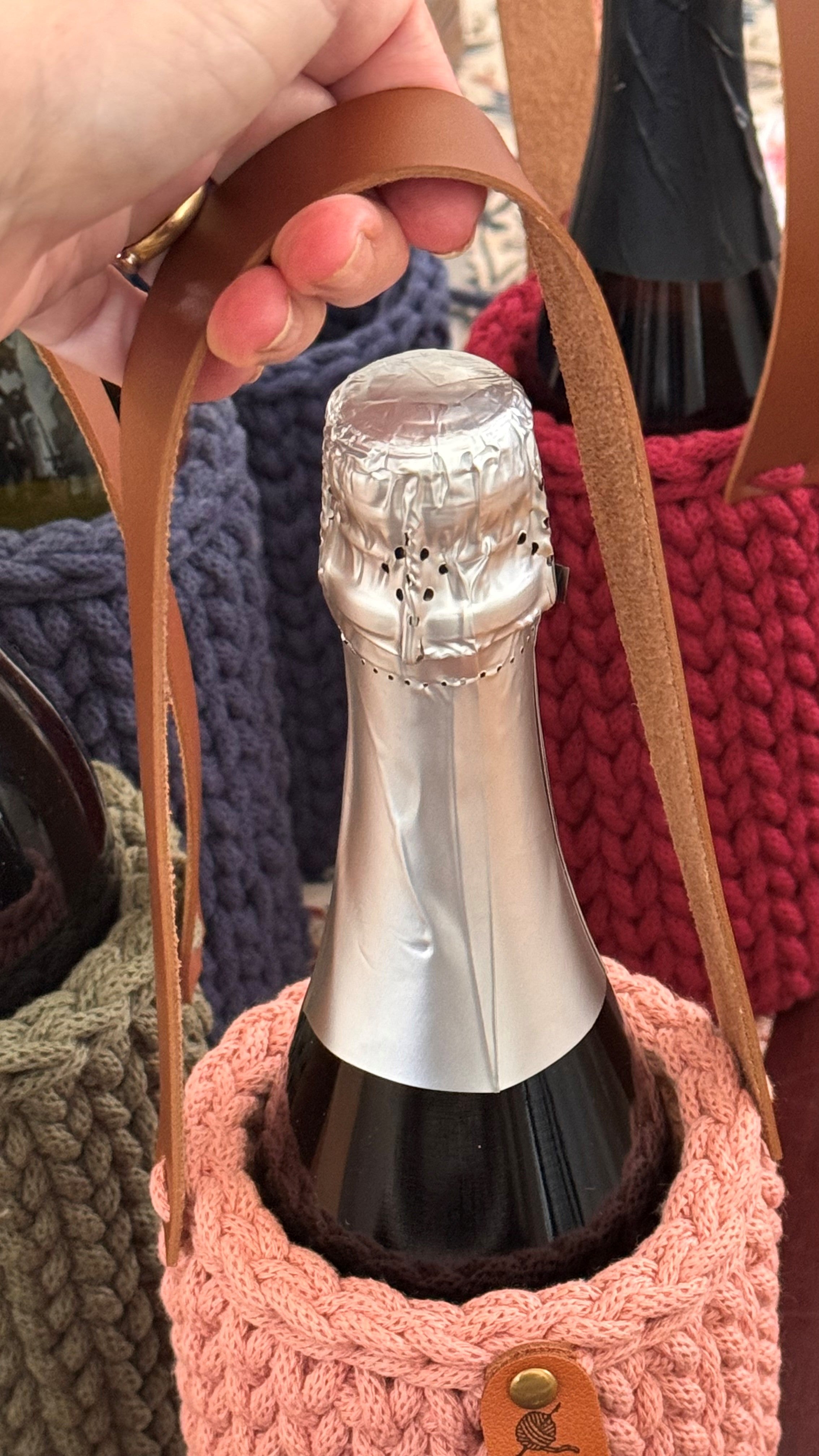 Crocheted Wine Tote