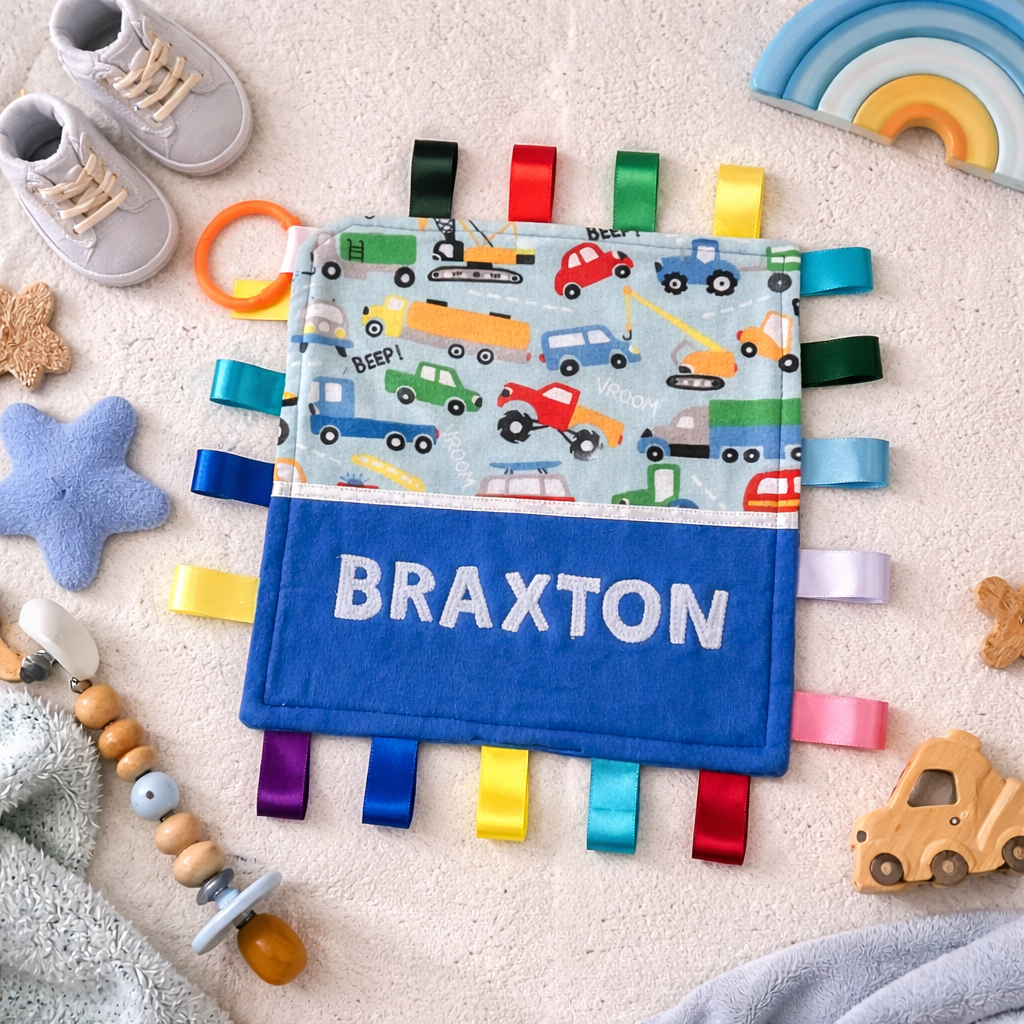 Babies Personalised Taggy Security Blanket / Comforter Toy - Various Designs -