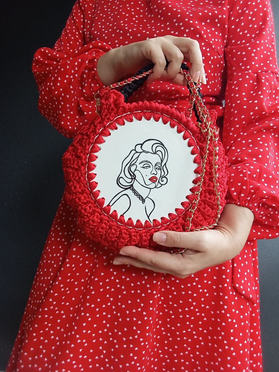Custom art bag | Crochet with unique artwork