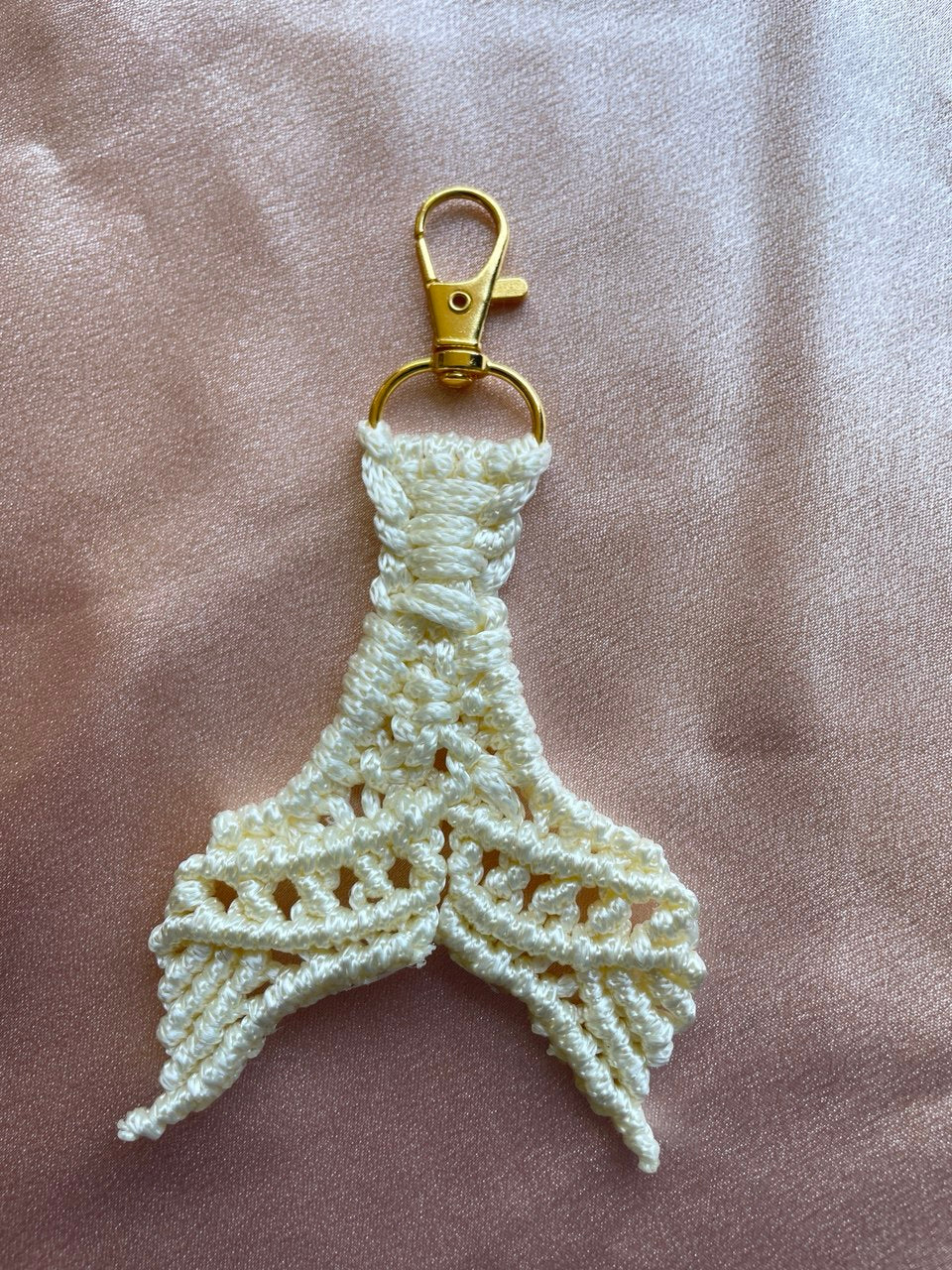 Bag charm | Macrame Keychain |  Whale Tail
