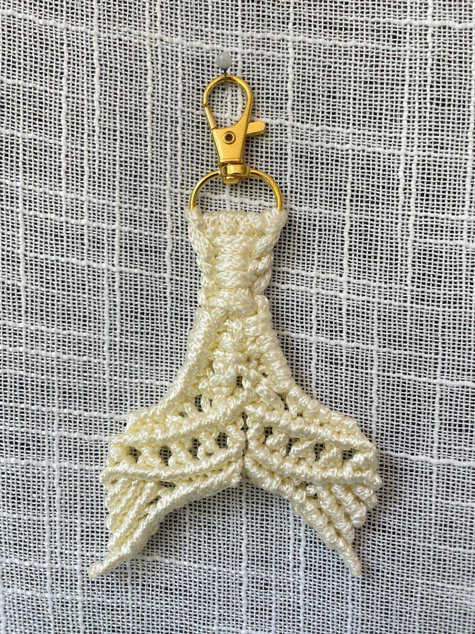 Bag charm | Macrame Keychain | Whale Tail