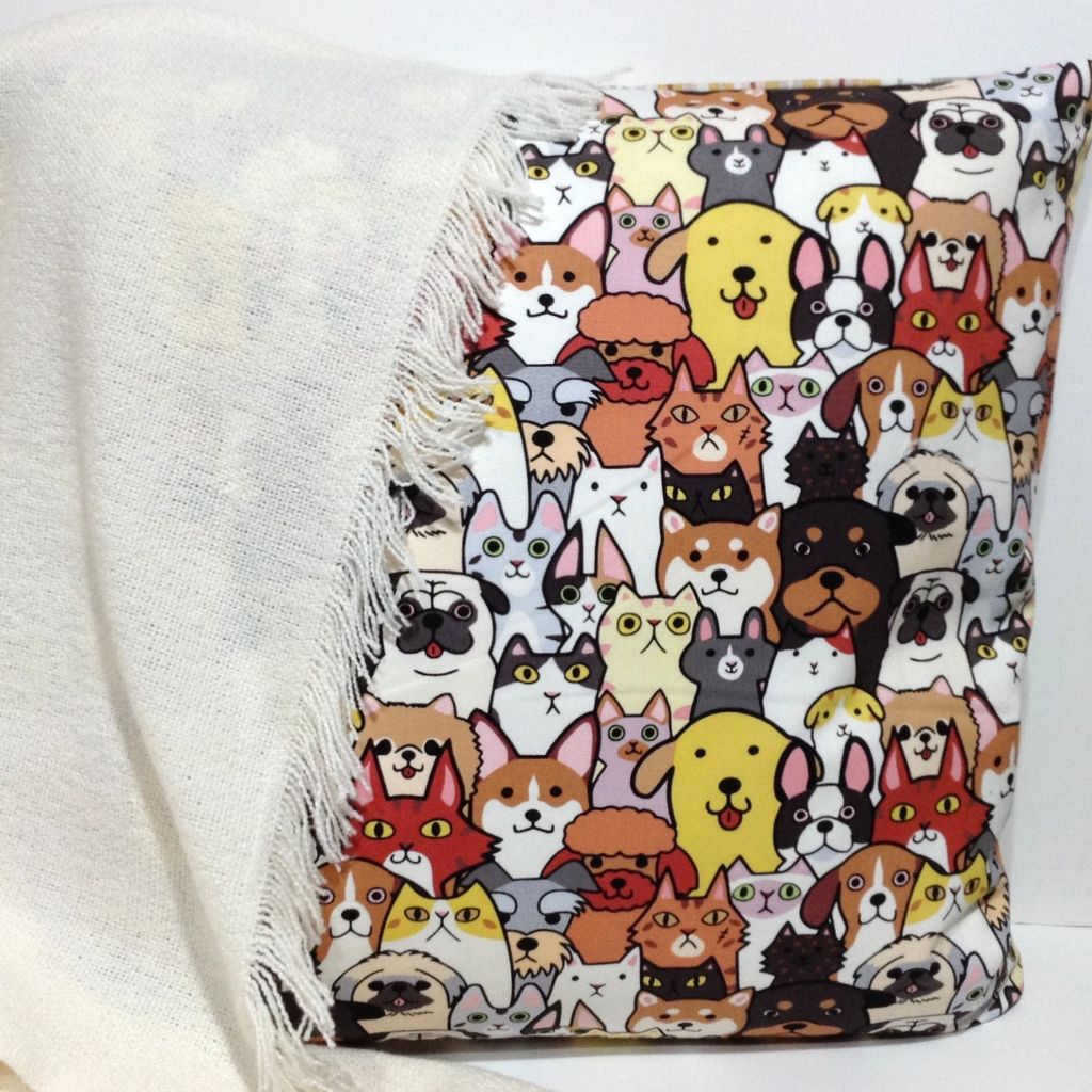 Dog Dog Print Cushion Cover – 45x45cm