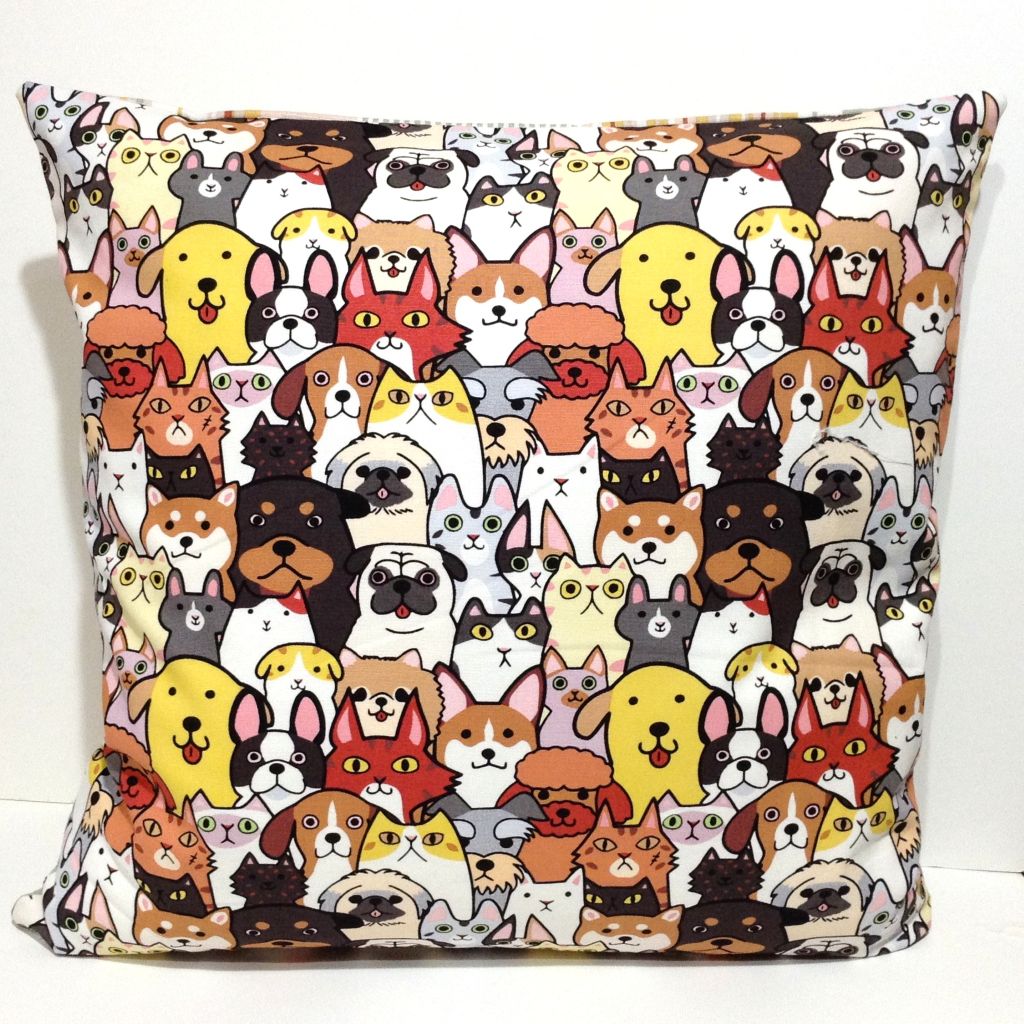 Dog and Cat Print Cushion Covers– 45x45cm