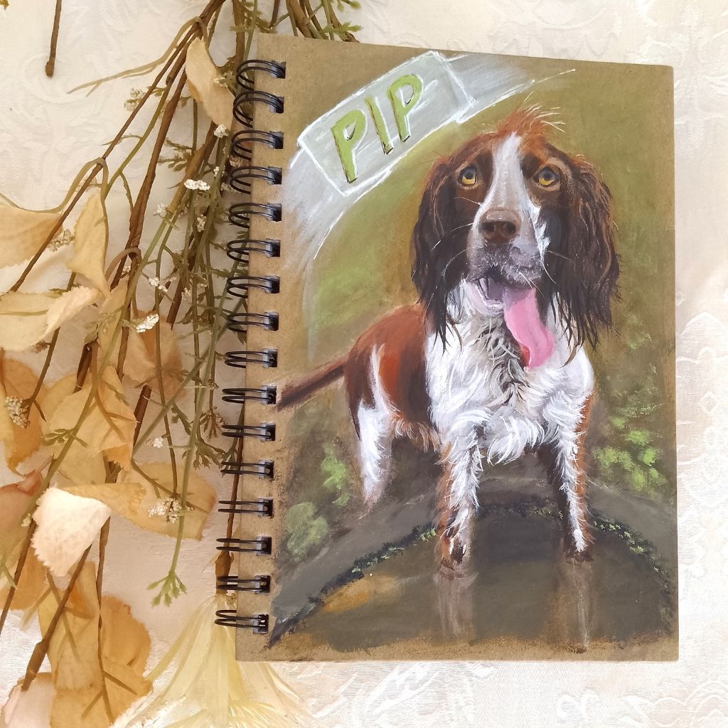Pet Portrait Notebook - Customised Handpainted Notebook