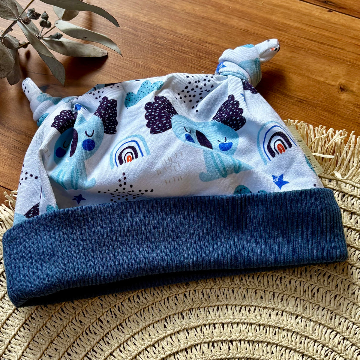 Baby Pants and Hat Set | Blue Koalas | Size newborn to 1 | Made to order