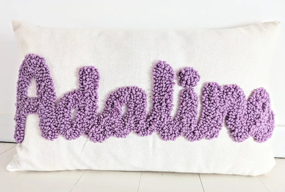 Personalised CURLY text cushion