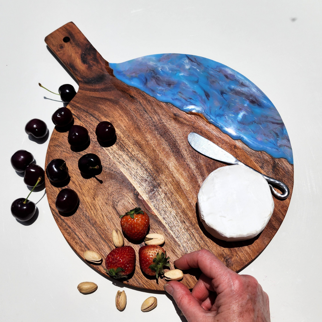 "Ocean Crescent" - resin charcuterie board