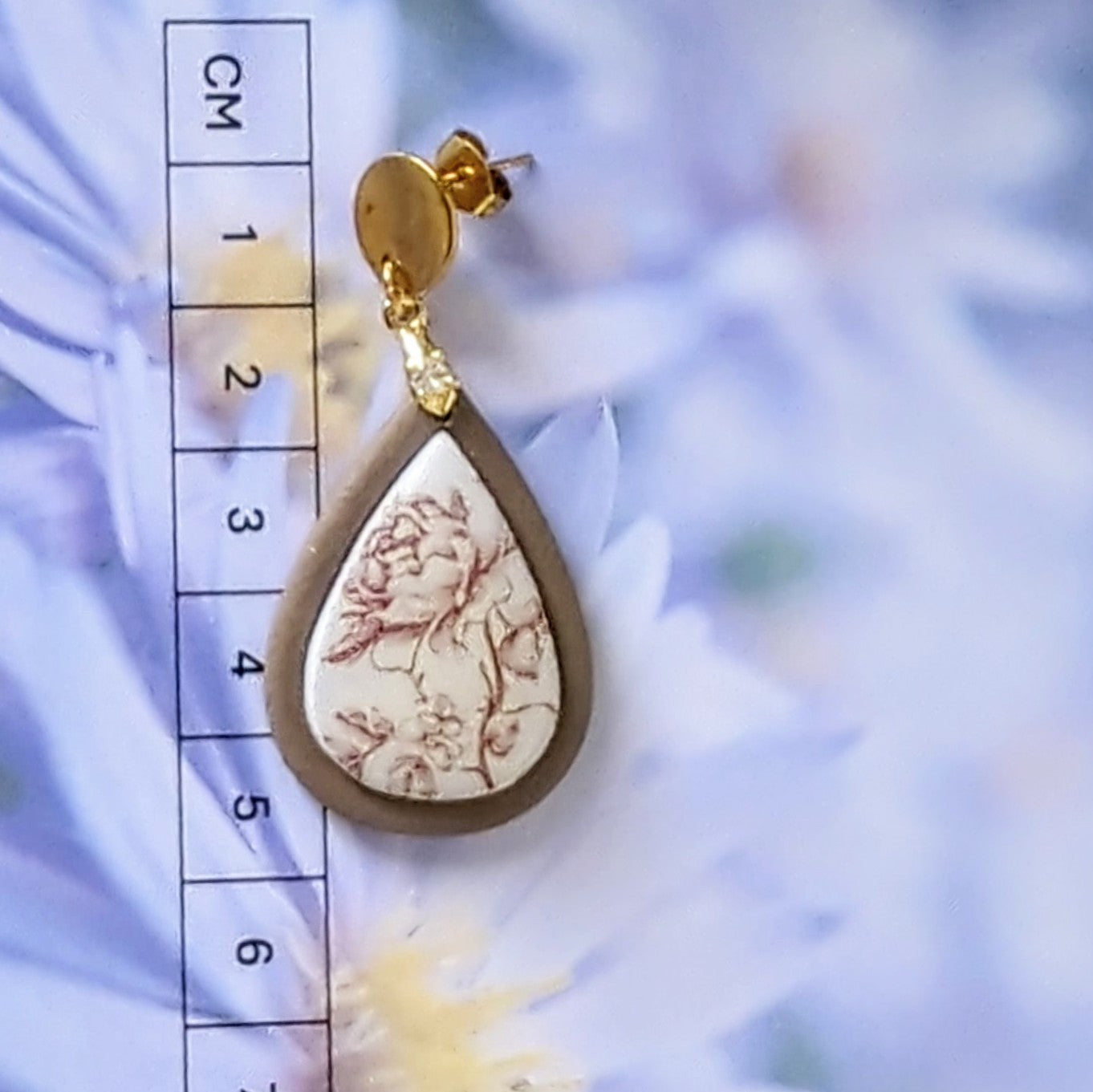 Russet Brown Rose Vine Earrings, Perfect for Autumn.