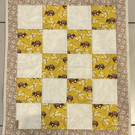 Baby patchwork pram quilt, change mat, Australiana theme