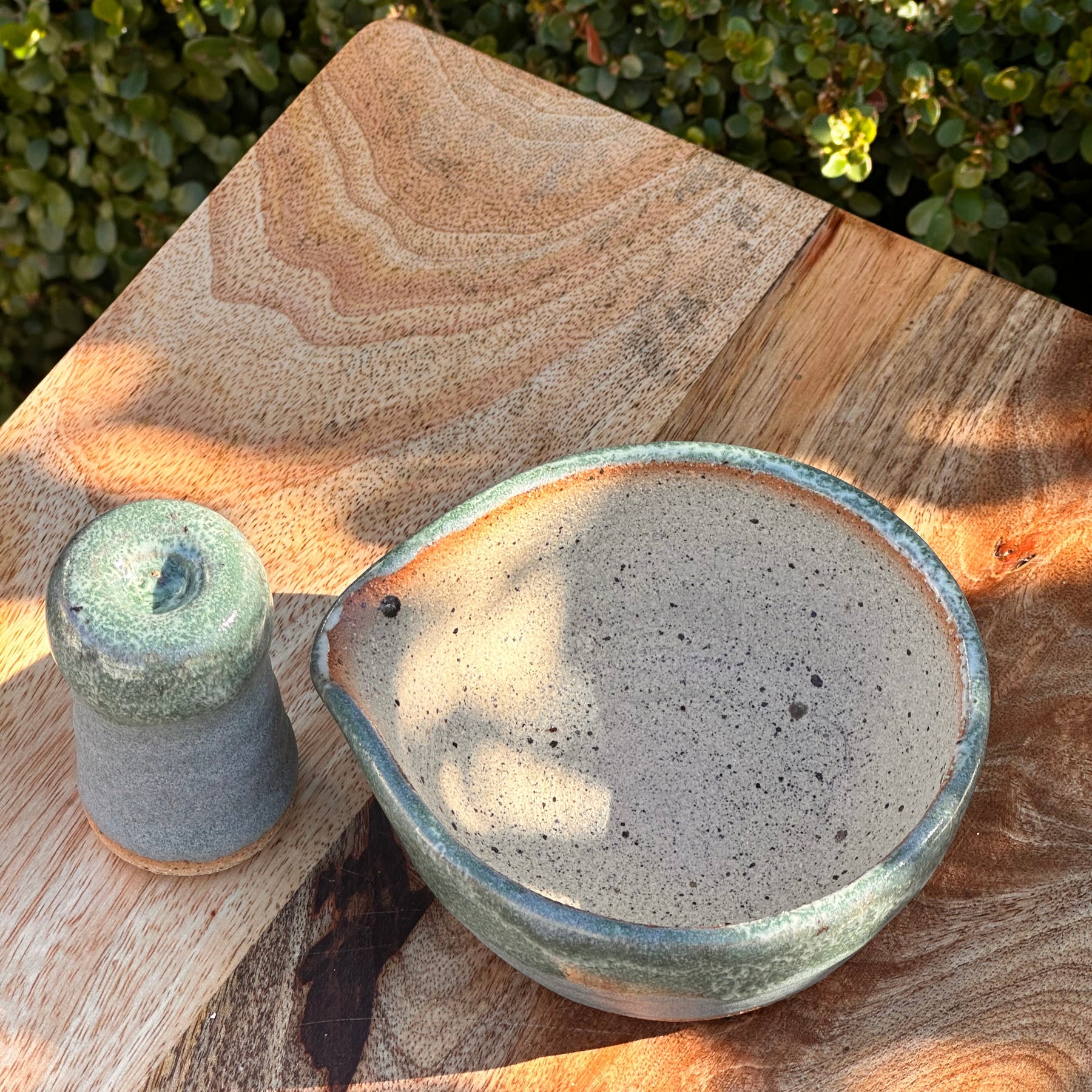 Ceramic Stoneware Pestle and Mortar - Ningaloo Blue