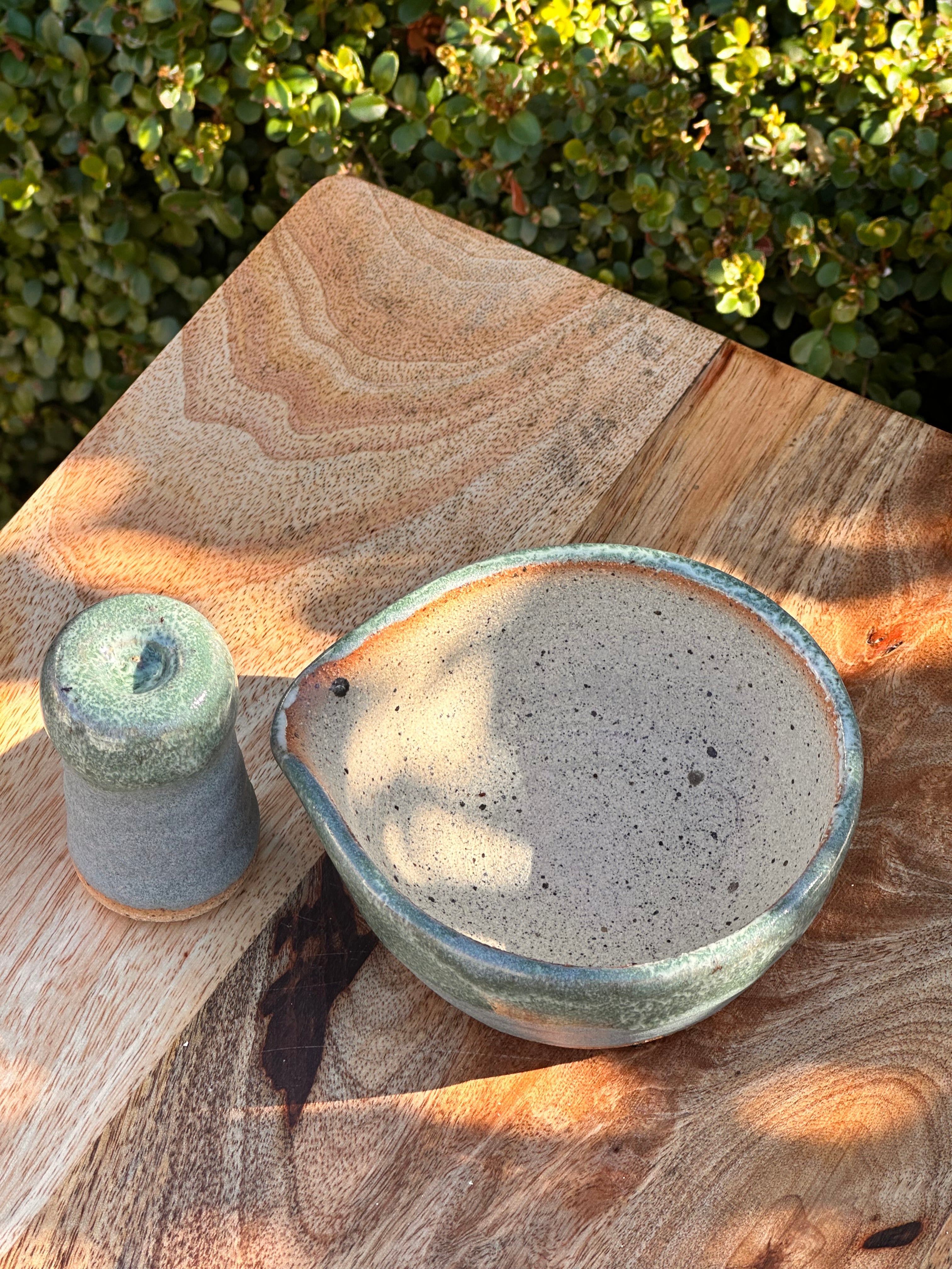 Ceramic Stoneware Pestle and Mortar - Ningaloo Blue