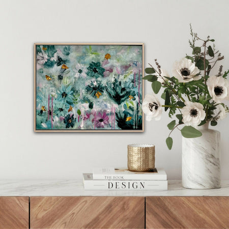 Original acrylic painting 'Bought Myself Flowers'