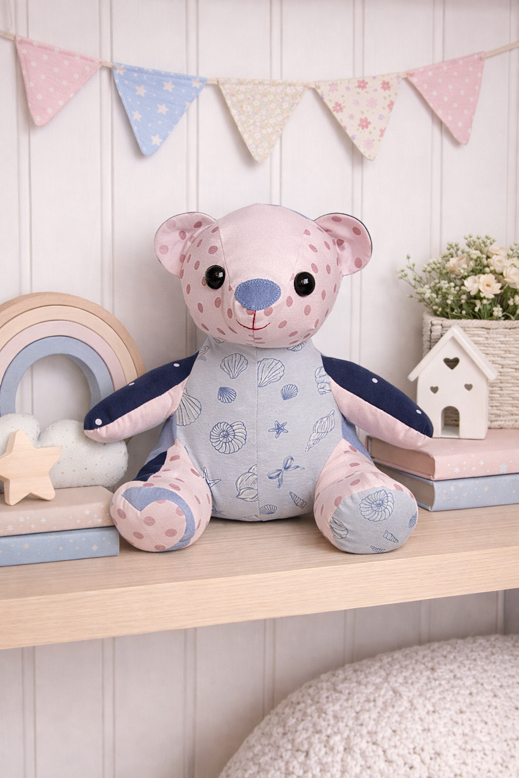 Custom Memory Bear – Made from Your Baby’s Clothes | Keepsake Teddy Bear
