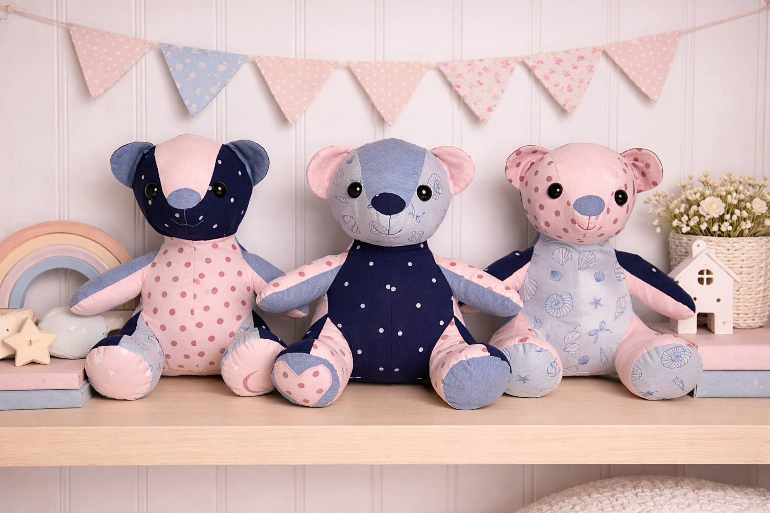 Custom Memory Bear – Made from Your Baby’s Clothes | Keepsake Teddy Bear