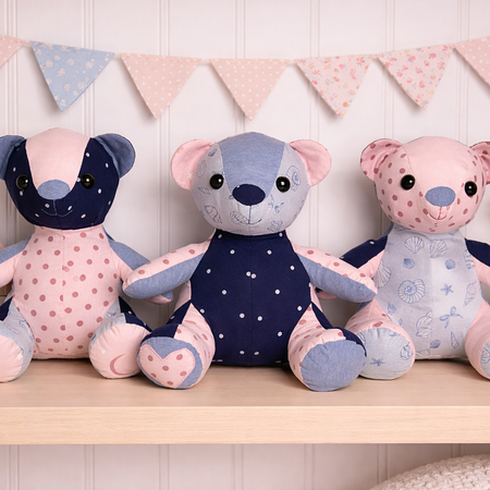 Custom Memory Bear – Made from Your Baby’s Clothes | Keepsake Teddy Bear