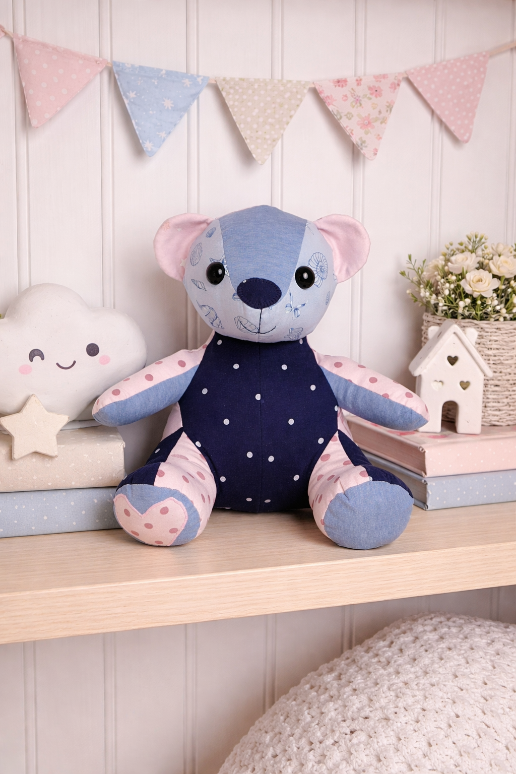 Custom Memory Bear – Made from Your Baby’s Clothes | Keepsake Teddy Bear