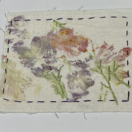 Handmade Abstract Floral Greeting Card