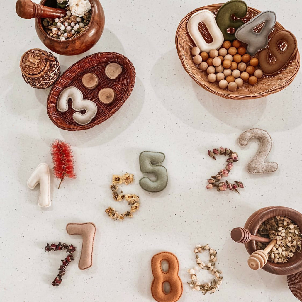 Pre-order, Felt numbers, rainbow, homeschool learning