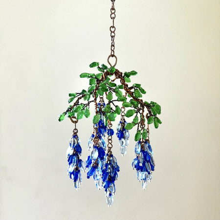 Floral Chandelier Style Glass Beaded Suncatcher