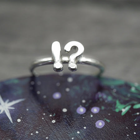 Punctuation Ring - Handmade Solid Sterling Silver Ring by Purplefish Designs