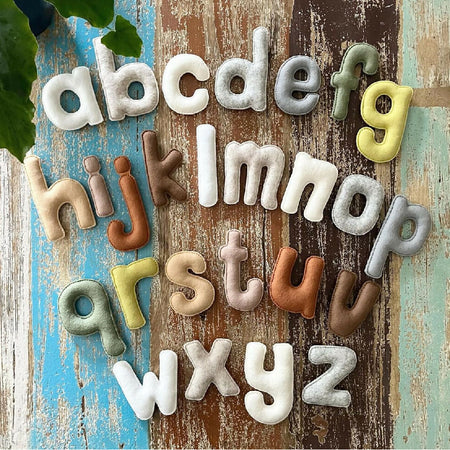 pre-order, Felt alphabet, homeschooling, letters