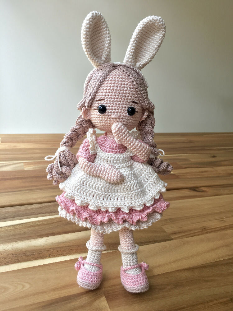 Rosie, a crochet doll