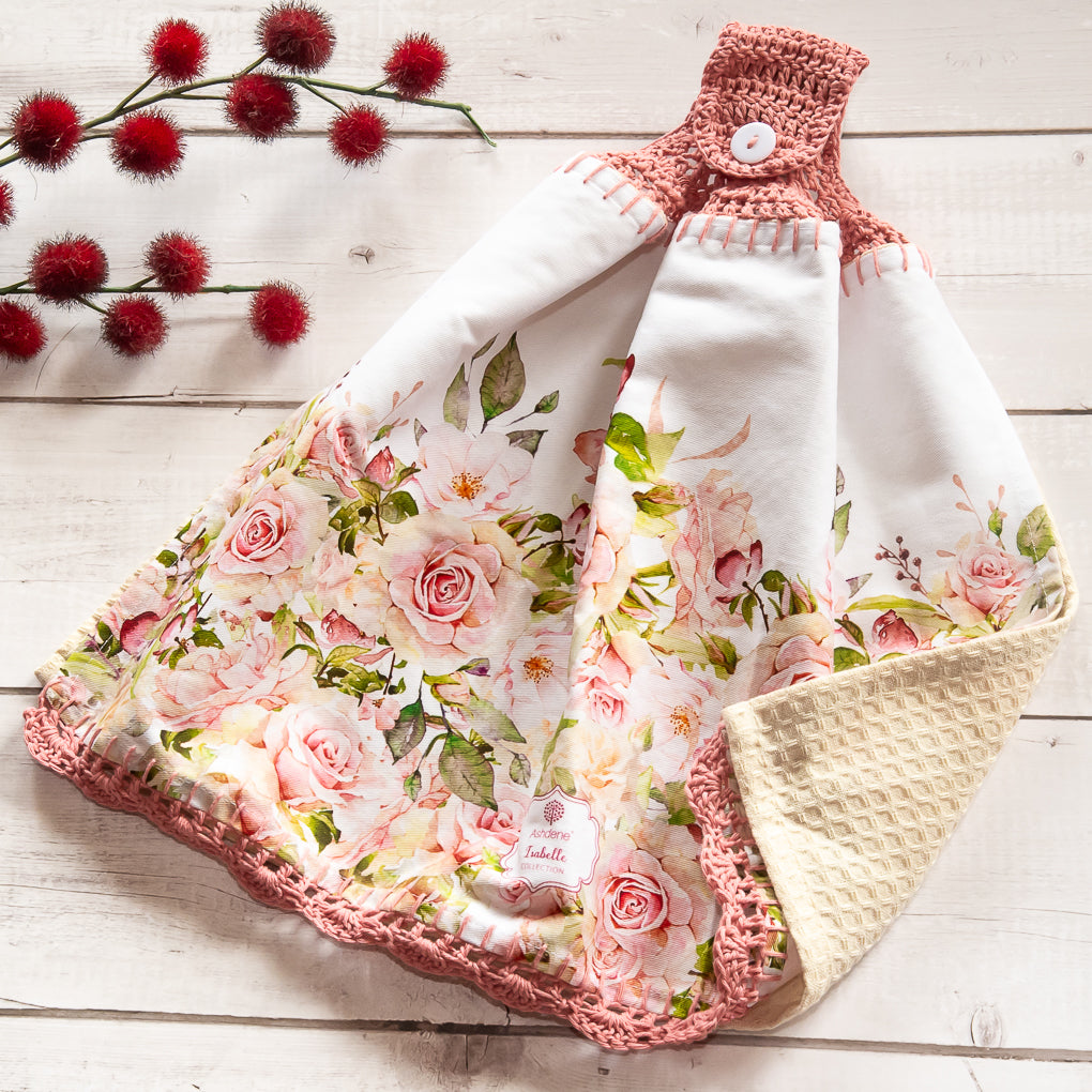 Floral Lovers Hanging Tea Towels/Hand Towels - Double Sided