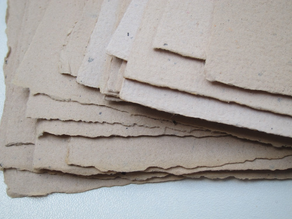 Green Tea Handmade paper/ plant dyed craft paper