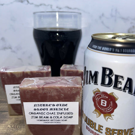 Organic chai infused Jim Beam and cola soap