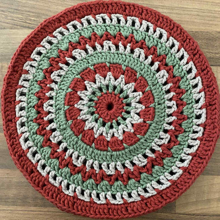 Set of 4 Crocheted Placemats 100% Cotton