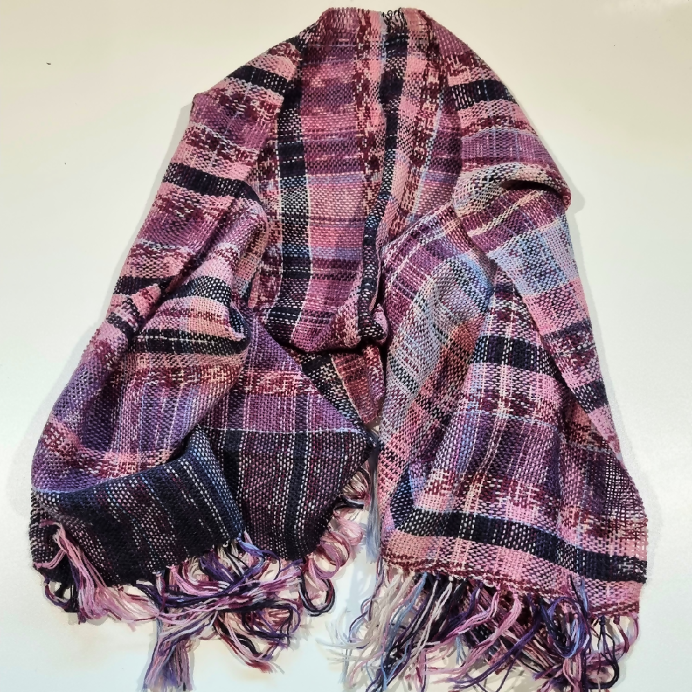 australian-artist-handmade-handwoven-pink-acrylic-shawl-1