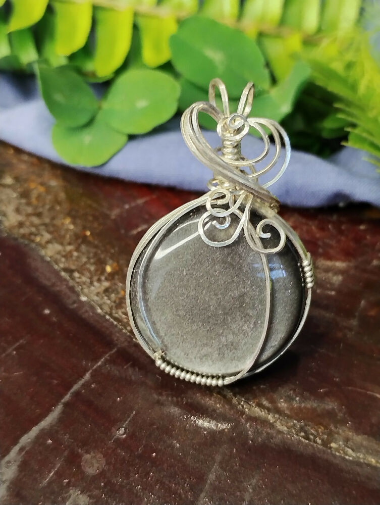 Silver Sheen Obsidian in Sterling Silver