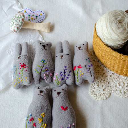 Pocket buddies, Hand-Sewn Miniature Plush Friends | Embroidered & One-of-a-Kind | Comfort in the Palm of Your Hand
