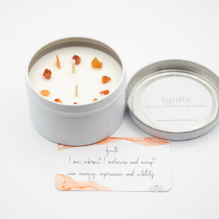 Ignite- Crystal Soy Affirmation Candle